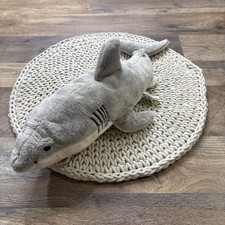 Seaworld Great White Shark Plush Stuffed Animal 16 Gray