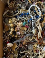 3 Pound Mystery Costume Fashion Jewelry Junk Craft Resale Mostly Wearable Lot