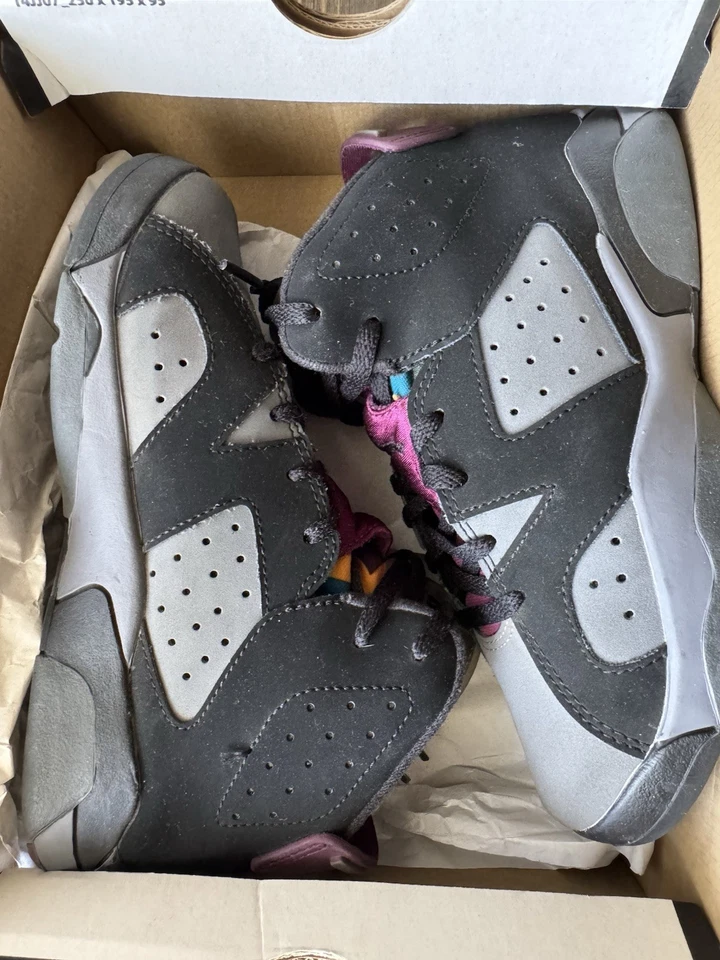 Nike Air Jordan 6 ретро Бордо PS черный темно серый детские кроссовки 1,5 года - Изображение 3 из 4