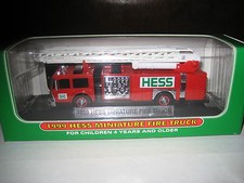 Hess Toy Mini Truck 1999 Miniature Fire Truck red/wht New in Box