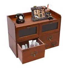 Desktop Organizing Cabinet, Supplies Organizer, Vintage Drawers for Desk
