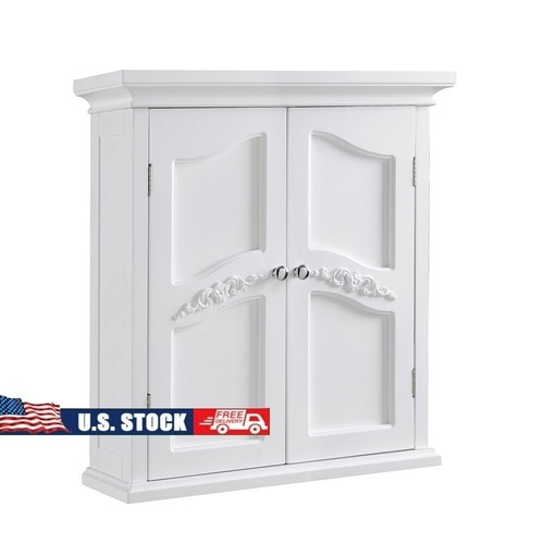 Removable Wall Cabinet W/ Adjustable Shelves Bathroom Kitchen Storage Cabinet