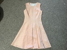Peach Pink Calvin Klein Fit and Flare Princess SWING Tea Dress Size Small