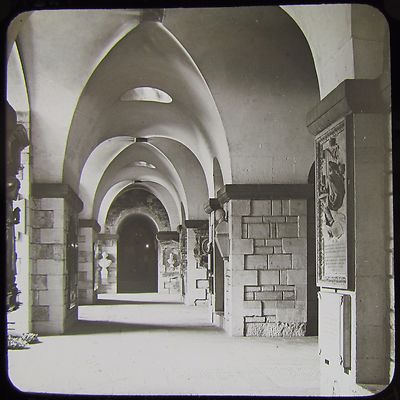 Glass Magic Lantern Slide ST PAULS CATHEDRAL CRYPT C1890 PHOTO LONDON