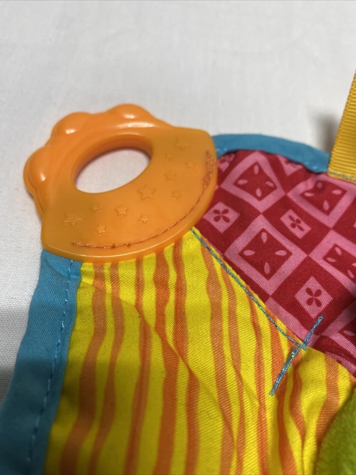 Nuby Teething Blankie Baby Teether Frog Squeaker Toy 0+ Months Crinkle - Image 4 of 4