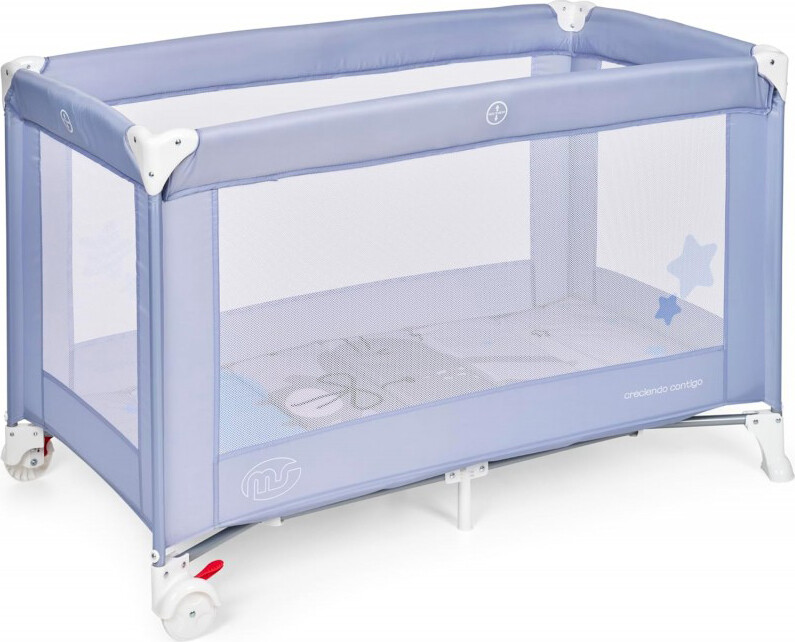 Innovaciones Ms Lettino Culla Neonato da Campeggio con Ruote Azzurro - Basic
