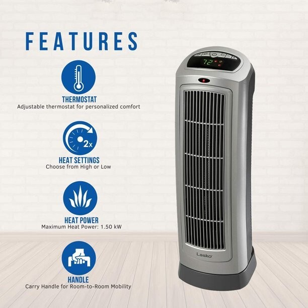 🔥Lasko 755320 Ceramic Tower Heater with Digital Display and Remote  Control🔥 313057920994 | eBay