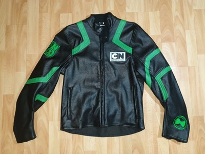 New Kids Lambskin Green Ben 10 Movie Cartoon Animated Genuine Leather Jacket
