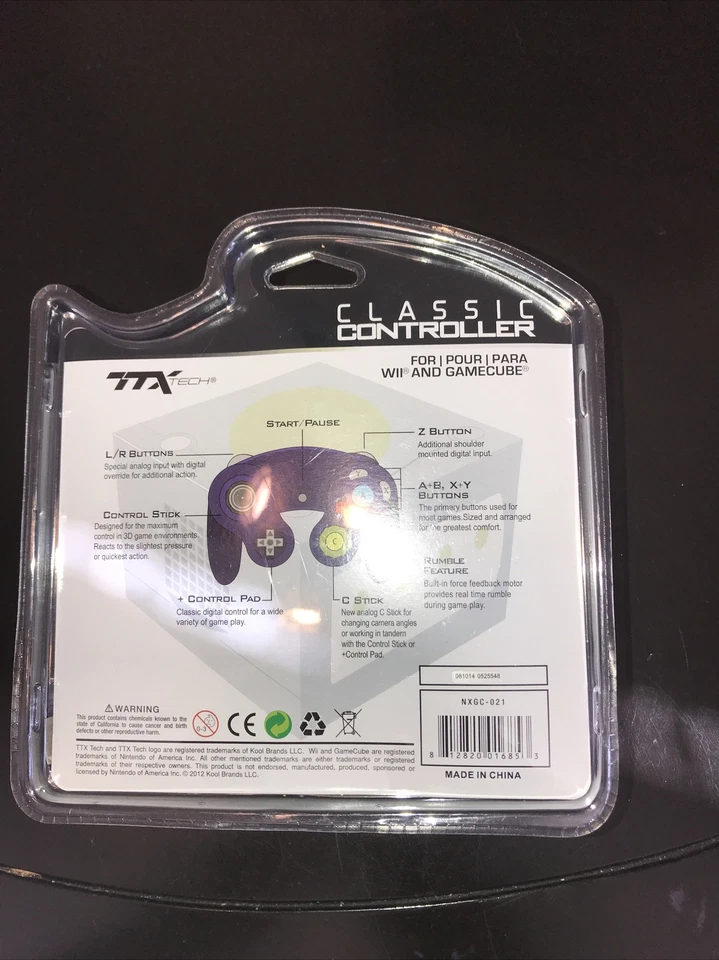 NEW IN PACKAGE - TTX Tech Wii And Gamecube Classic Controller orange  - Image 2 of 2