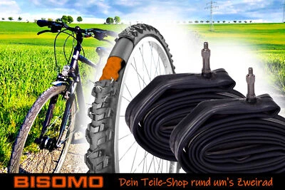 BISOMO 2x Selbstreparierender Schlauch 1 5/8x1 3/8 x 28 Zoll Pannensicher Gel 37-622 DV
