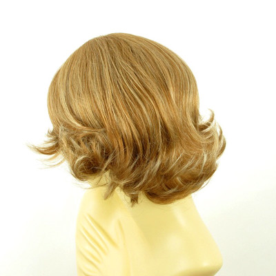 Perruque Synthétique Courte Femme - Blond Foncé Méché Blond Clair - Bonnet Moyen, Raie Libre - Neuf Avec étiquettes