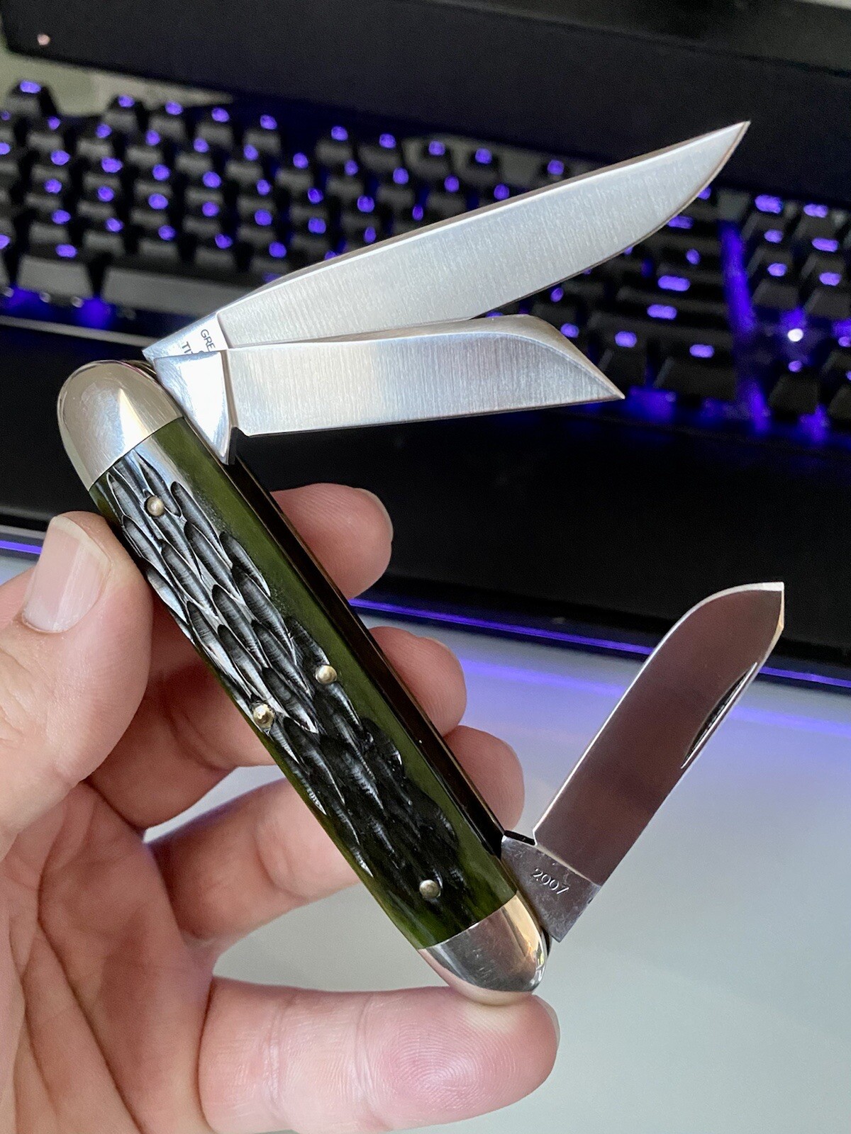 Rare 1 of 10 2008 53 Stockman Great Eastern Cutlery River Valley Green