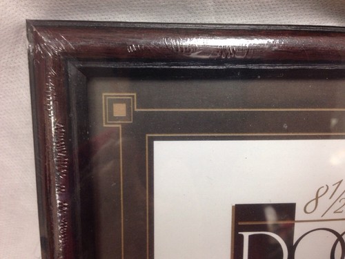 Document & Photo Wall Frame 8-1/2"X11 MCS 70182 Mahogany / Gold w/Mat 6-pcs *NEW - Picture 4 of 6