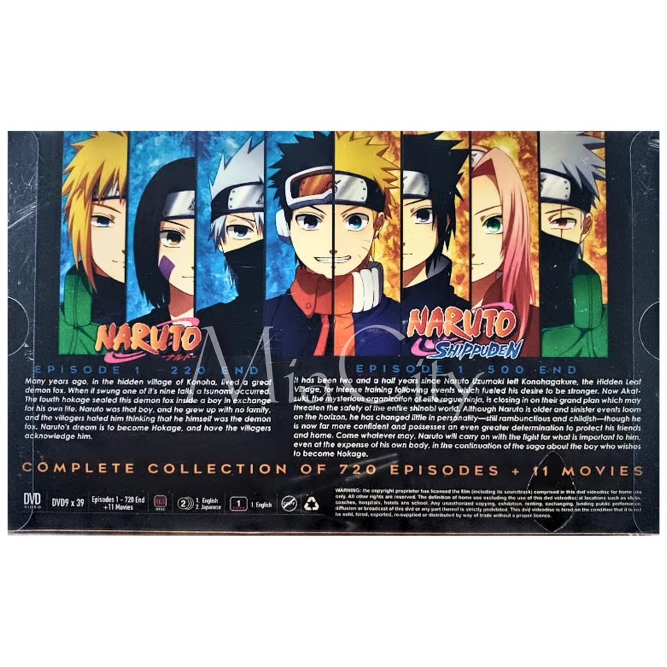 DVD - Naruto Complete Collection Episode 1 - 720 End + 11 Movies English Dubbed - Image 3 of 4