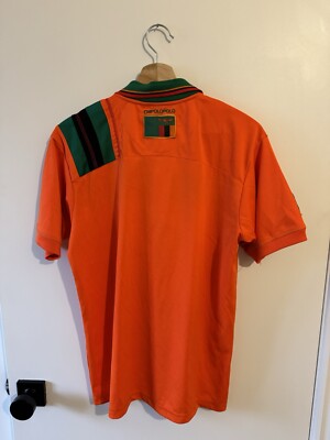 MENS Large Orange Football Association of Zambia Soccer Nike