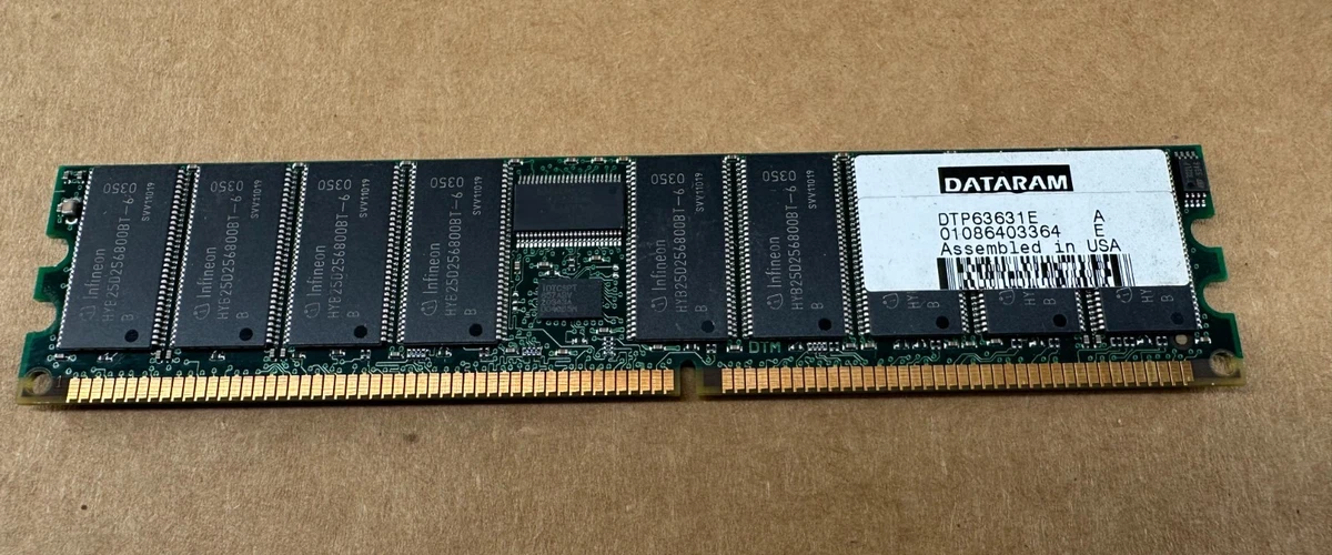 2 Go DDR1 RDIMM ECC - Micron, PC2700 333 MHz, 184 Broches, 2rx4, Occasion