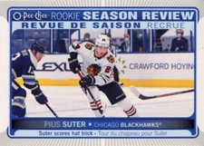 PIUS SUTER ~ 2021-22 O-Pee-Chee ROOKIE SEASON REVIEW #542 ~ Chicago Blackhawks