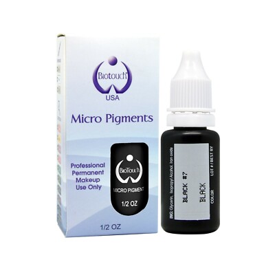 MICROBLADING BioTouch BLACK Pigment Permanent Makeup Cosmetic Tattoo ink 15ml