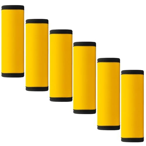 6-Pack Neoprene Gold Luggage Handle Wraps for Easy Grip-image