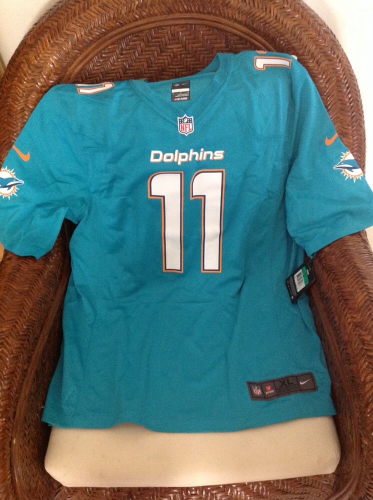 [最終価格] 新品Waddle #17 マイアミドルフィンズ　ジャージ NFL Nike Men's Miami Dolphins Jaylen Waddle #17 Aqua Game Jersey