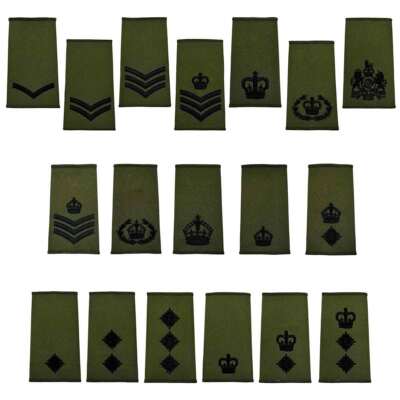 Modern Military Uniform Slides Multicam Rank Slides Pair With Ivory Embroidery - British Army Style Epaulettes Multicam Ocp - Foto 4