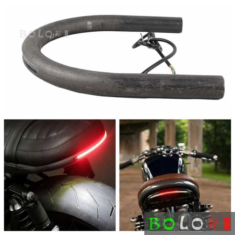 Luz de freno LED para Honda CB 7/8" Cafe Racer asiento trasero barrido marco aro bucle Foto 2 de 4