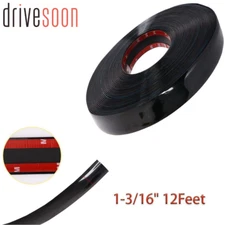 Black 12Feet Trim Body Side Molding 1-3/16"(30mm) Car Roof Door Moulding Strip