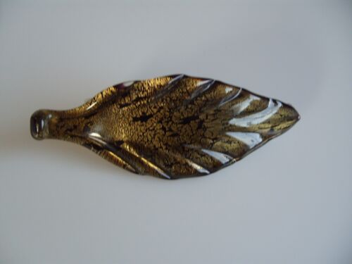 Hair Clip Original Murano Glass Jewelry Leaf Handmade Hair Clipper - Picture 1 of 8