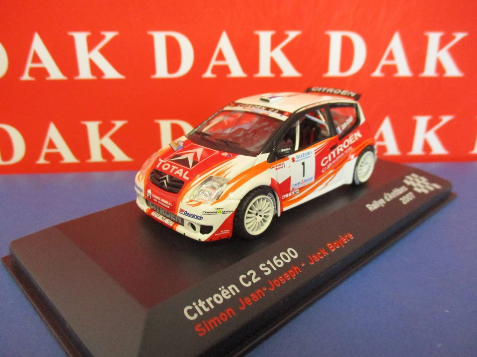 Die cast 1/43 Modellino Auto Citroen C2 S1600 Rally Antibes 2007 - Immagine 2 di 4