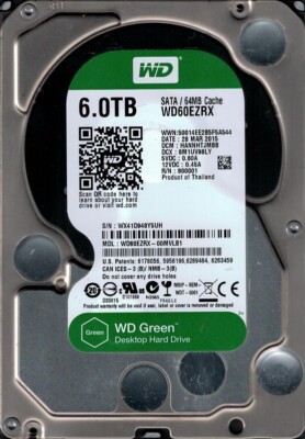 WD60EZRX-00MVLB1 DCM: HANNHTJMBB WX41D Western Digital 6TB