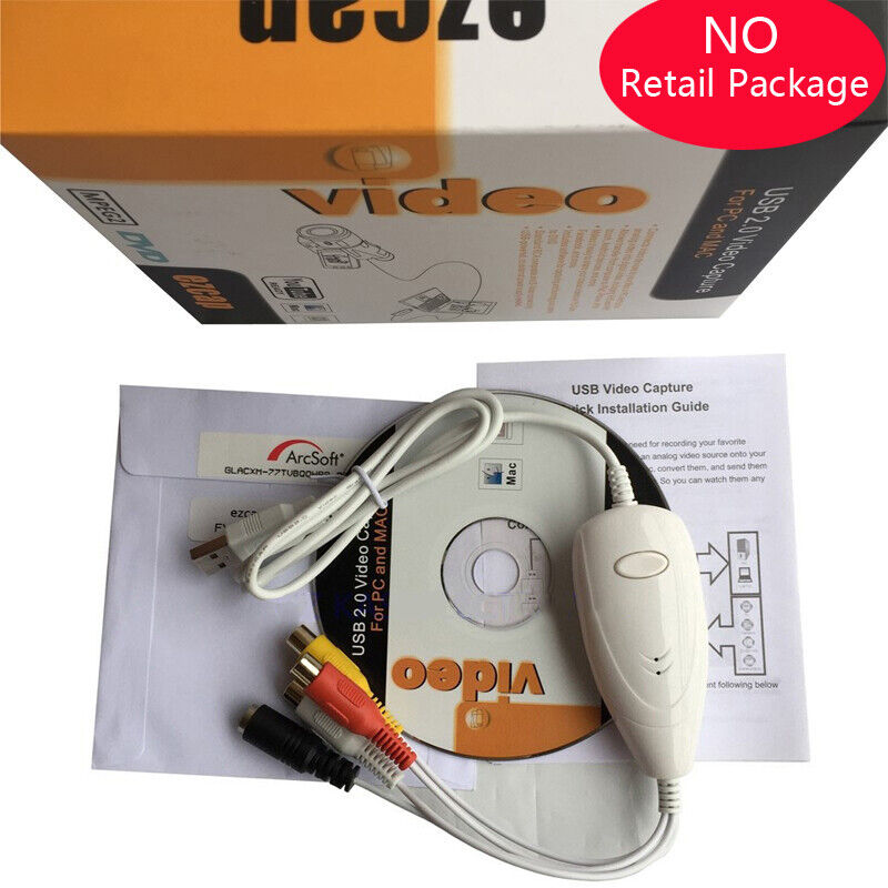 EzCAP 1568 USB 2.0 Video Audio VHS to DVD Converter Capture Card Win10 Win7 MAC