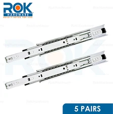 5 Pairs Accuride 6" Steel Ball Bearing Full Extension Drawer Slide 100 Lbs Cap