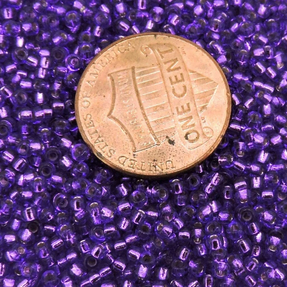 Miyuki Round Rocaille Seed Beads Size 11/0 24 Grams Silver Lined Magenta - Image 2 of 3