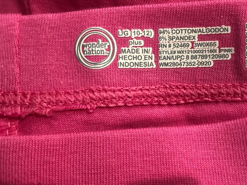 2 Wonder Nation Girls Bike Shorts Stretch Cotton Unicorns Pink New 21K106 - Picture 3 of 8