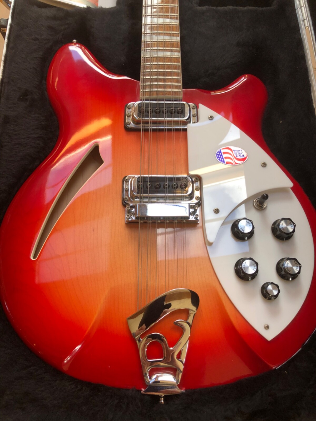 Rickenbacker 360 12 string electric guitar in Fireglo. Hard case. Mint!