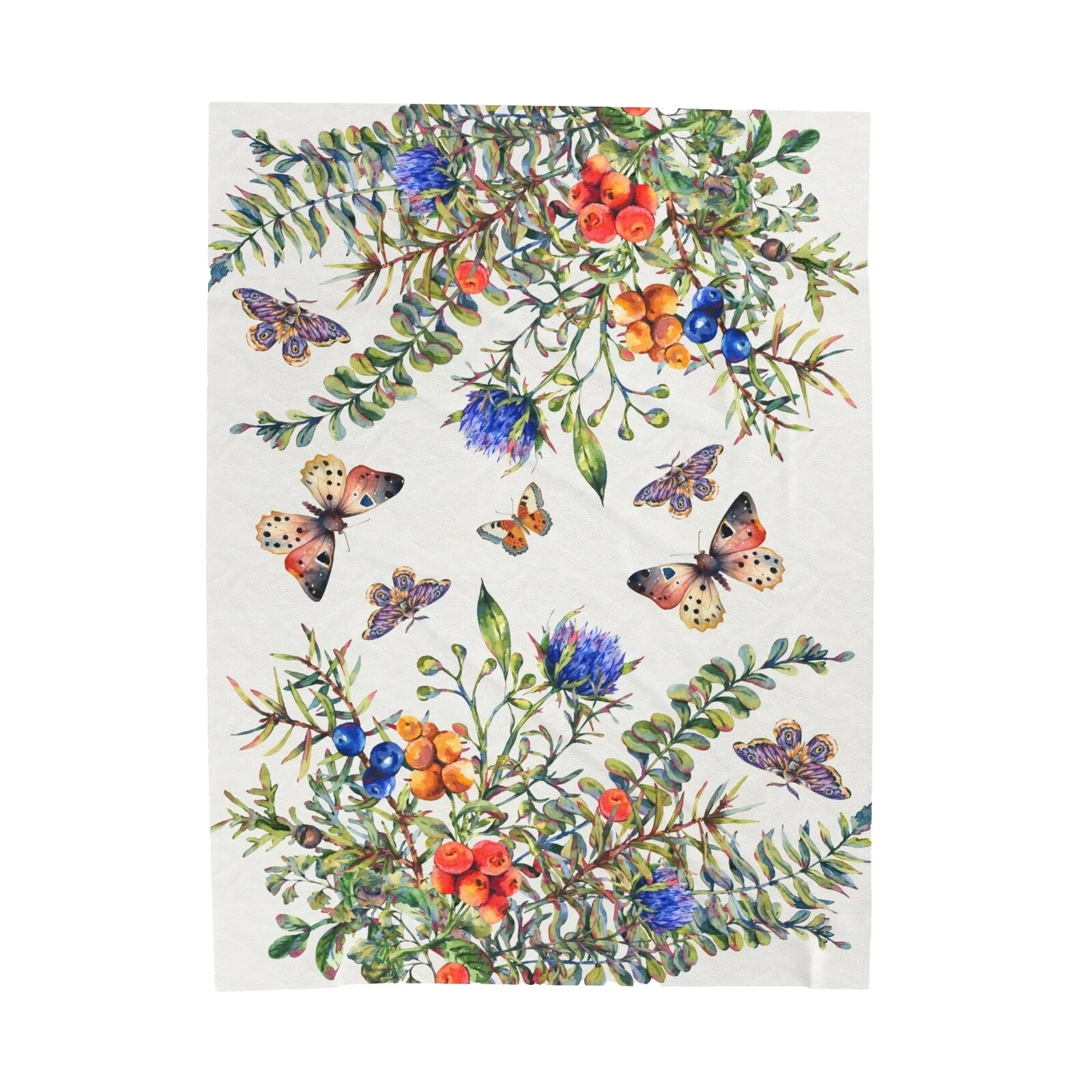 Floral y jardín Multicolor Tiro Colchas tejidas y Mantas