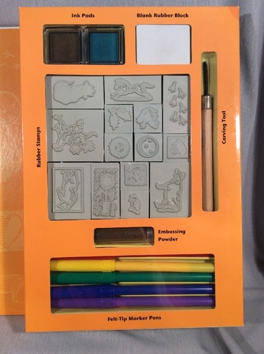 ACTION BOOK & RUBBER STAMP KIT RUBBER STAMP IT! Alicia Newman 14 Stamps - Picture 4 of 10