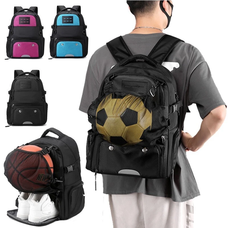 Mochila deportiva Fútbol Baloncesto Bolsa Fútbol Zapatos de fútbol Compartimiento PC Bolsas escolares Foto 3 de 4