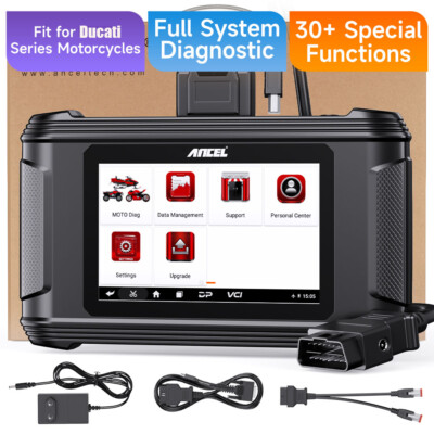 ANCEL MT510 Motorcycle OBD2 Scanner Diagnostic Tool Full System Fit for Ducati