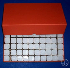 50 QUARTER SIZE SQUARE Coin Tubes in Heavy Duty Storage Box- COIN SAFE