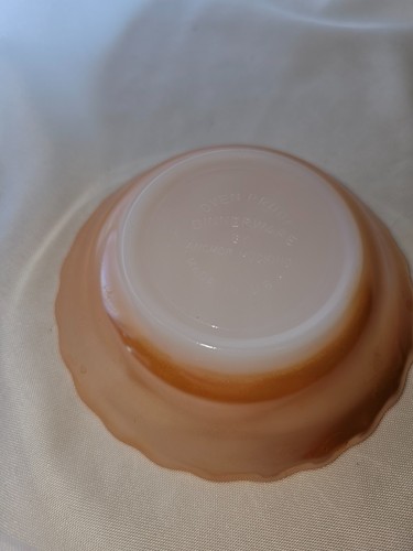 Vintage Anchor Hocking Suburbia Peach Luster 4.5" Bowl - Picture 2 of 5