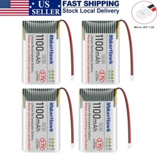 4Pcs 3.7V1100mAh 102540 Lithium Polymer LiPo Rechargeable Battery for Heltec V3