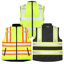 Hi Vis Visibility Reversible Bodywarmer Safety JORESTECH Vest
