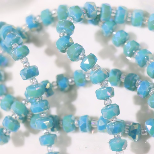 Handmade jewelry with 8mm wheel crystal loose bead through-hole cut surface - Picture 51 of 67
