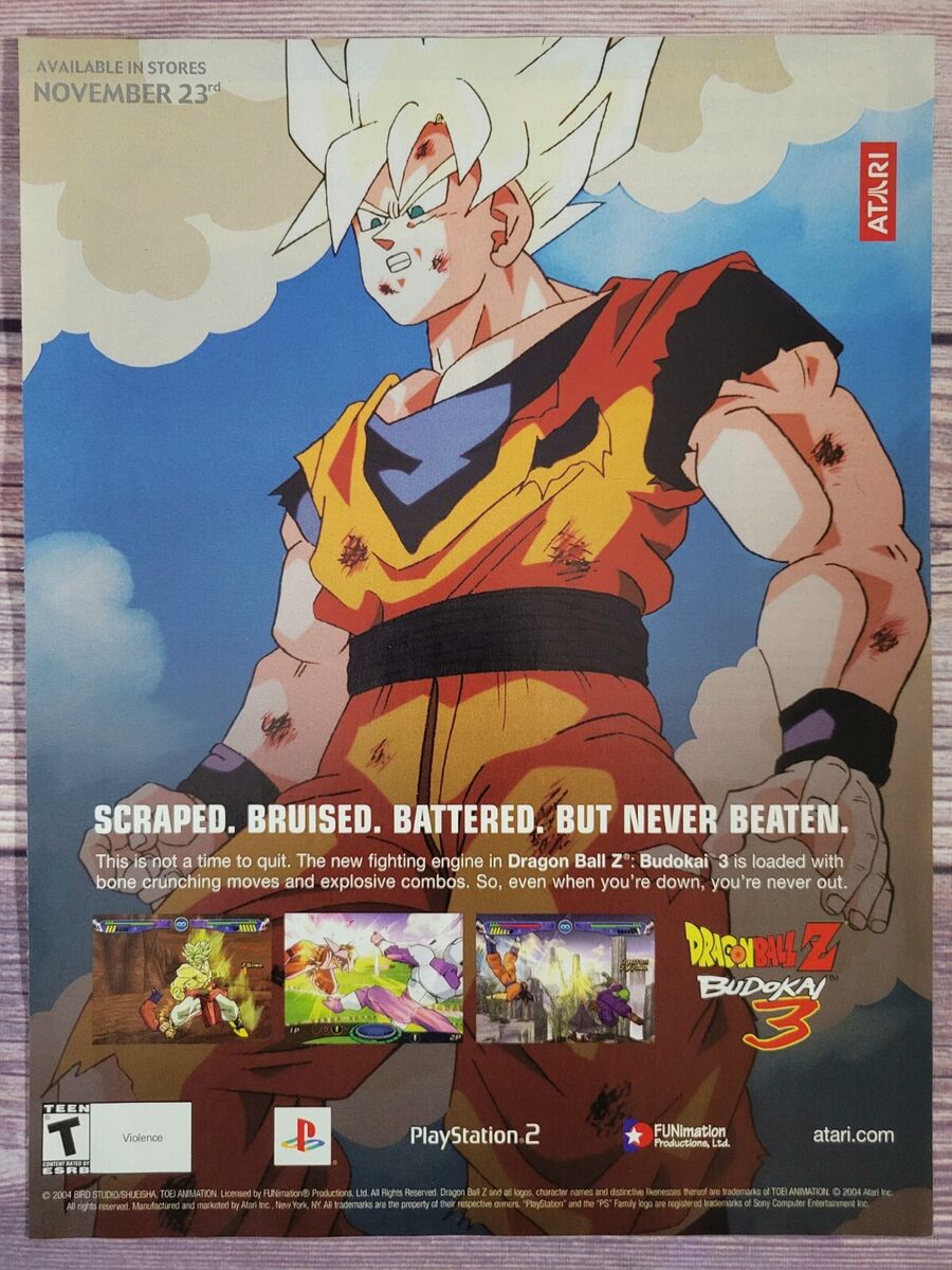 Dragon Ball Z Budokai Tenkaichi 3 Print Ad Game Poster Art PROMO Original  PS2