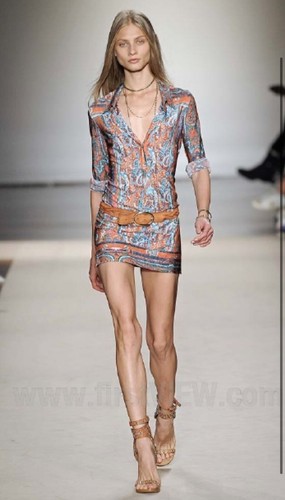 *ISABEL MARANT* Iconic Runway 2013 Milena Pink Paisley Stretchy Tunic Dress - Picture 4 of 9