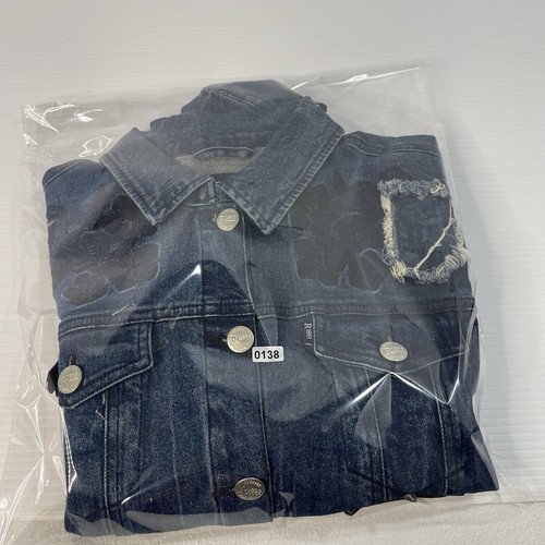 R 1893 Roebuck &co giacca denim blu donna taglia L invecchiato - Foto 10 di 10
