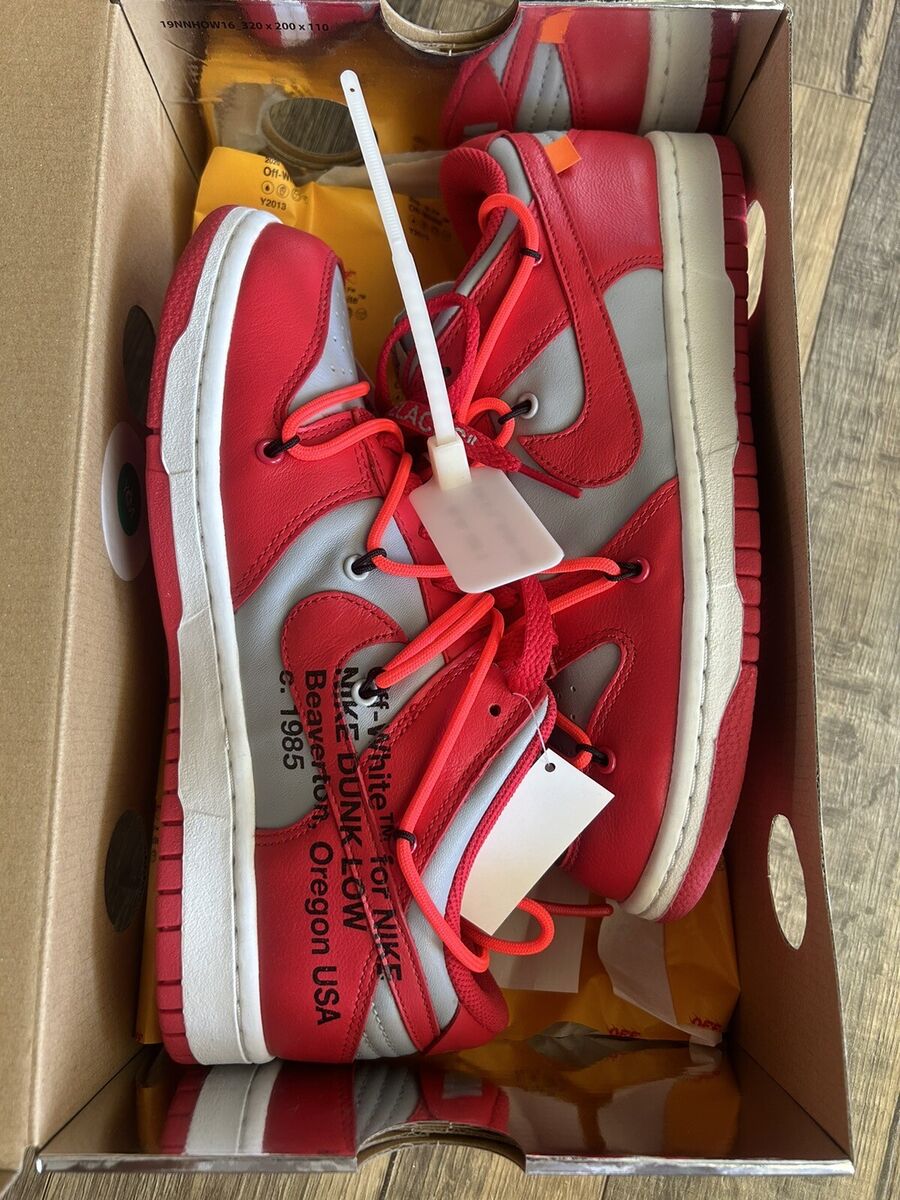 Size 7 - Nike Dunk Low x OFF-WHITE University Red 2019 Size 7 - Nike Dunk Low x OFF-WHITE University Red 2019