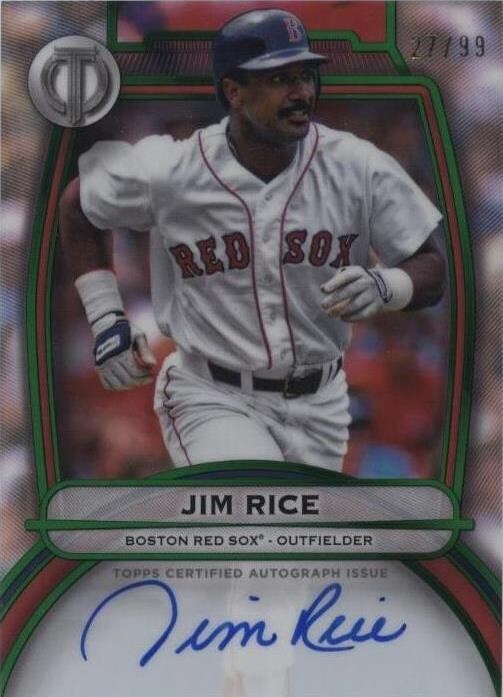 2025 Topps Tribute - Tribute Autographs Jim Rice #TA-JIR Green /99 (AU ...