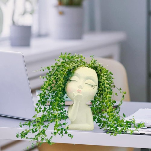 Face Planter Pot, Head Face Planter Flower Pots, for Plants Succulent Planter - Picture 5 of 6
